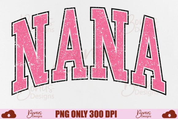 Nana PNG: Grandma Varsity Design for Creative Projects