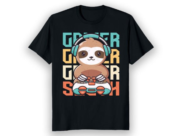 The Gamer Sloth Design: Perfect for Merch & Branding