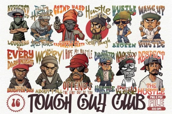 Tough Guy Club T-shirt Design Bundle: Your Ultimate Merch Solution